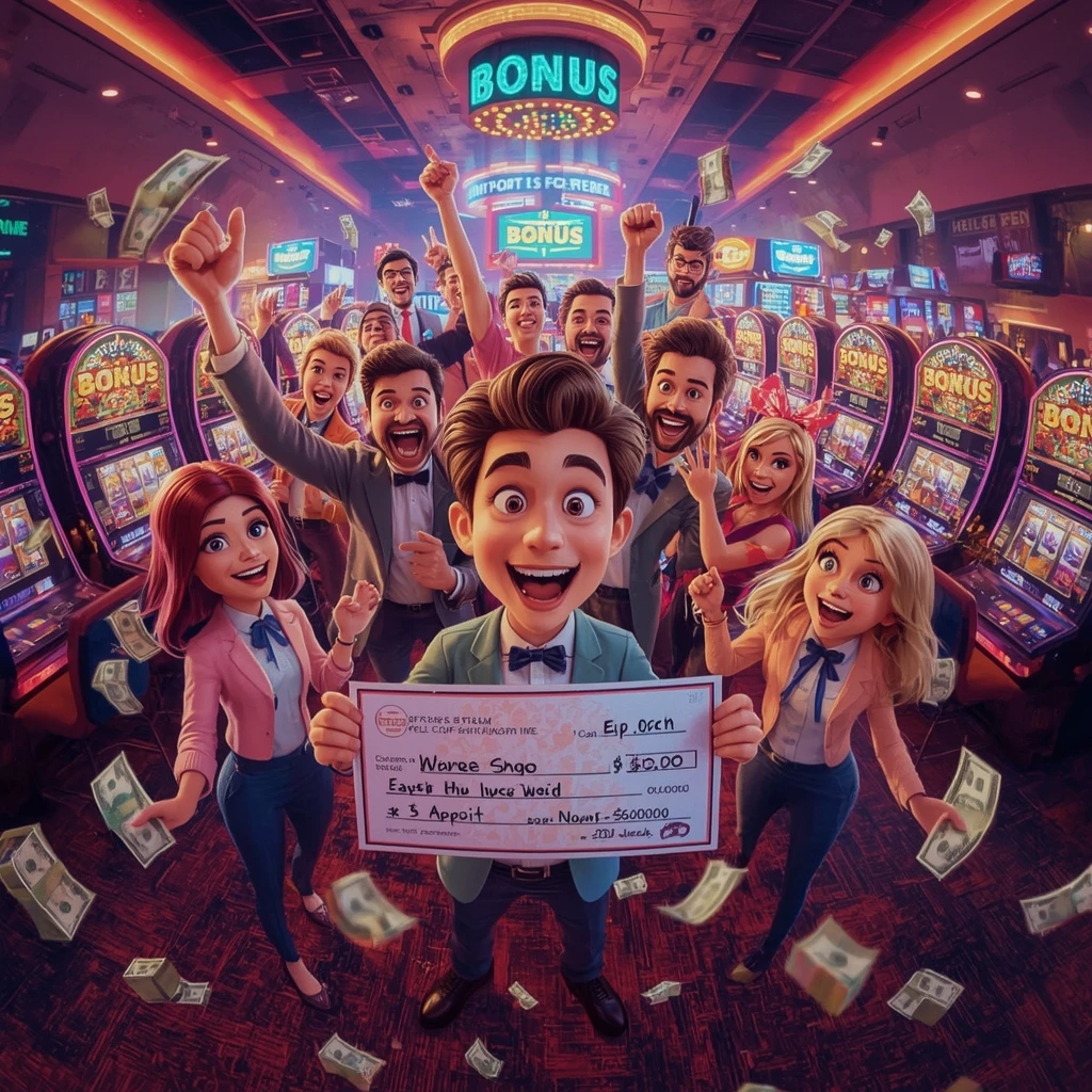 bonus dans les mains de l'homme au casino THIS IS VEGAS CASINO